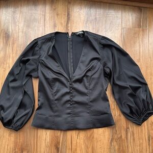 Black Express Satin Top